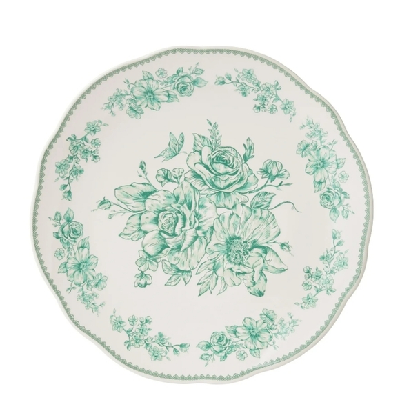 🎄 2025 12 Piece Pioneer Woman Agatha Jade Green Dinnerware Set - Picture 3 of 9
